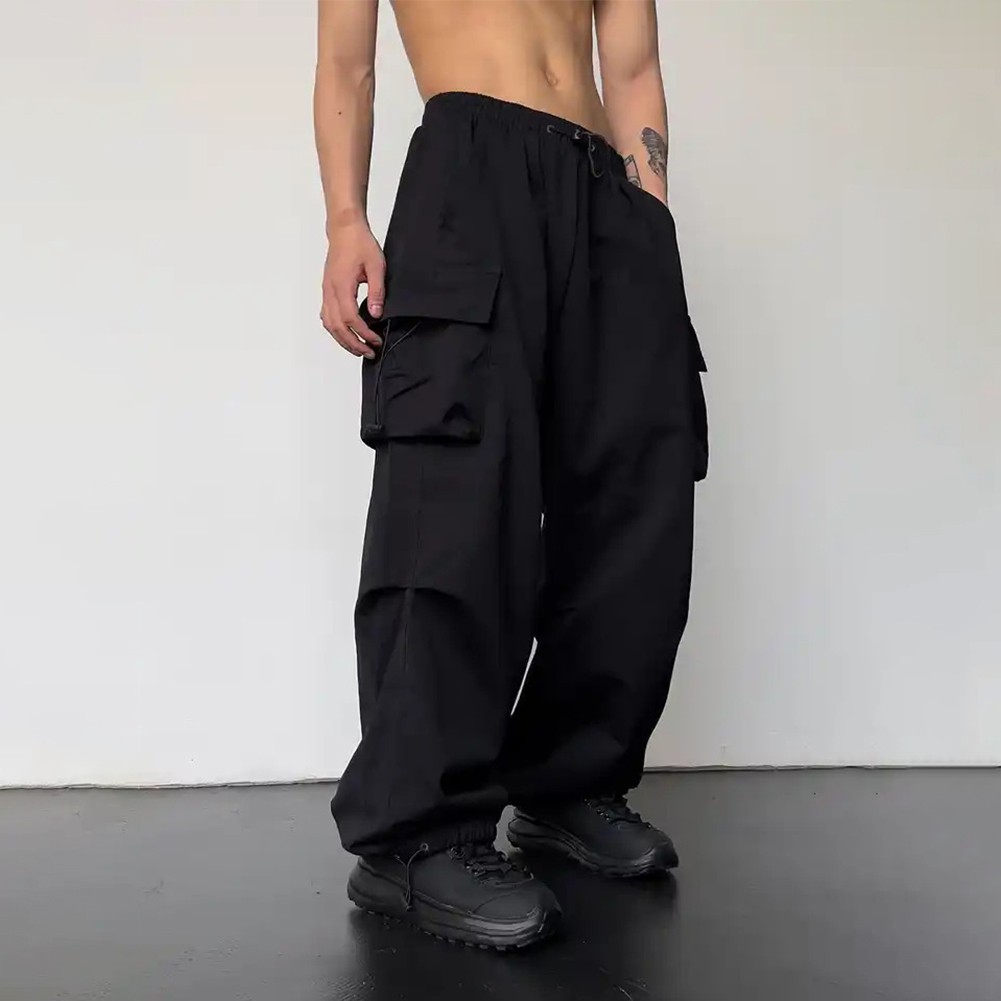 Men's Vintage Y2K Hip Hop Wide Leg Joggers for Streetwear and Casual Comfort