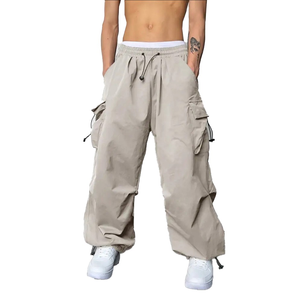 Men's Vintage Y2K Hip Hop Wide Leg Joggers for Streetwear and Casual Comfort