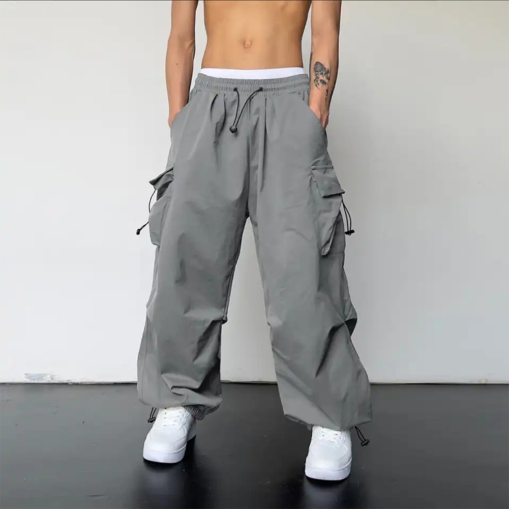 Men's Vintage Y2K Hip Hop Wide Leg Joggers for Streetwear and Casual Comfort