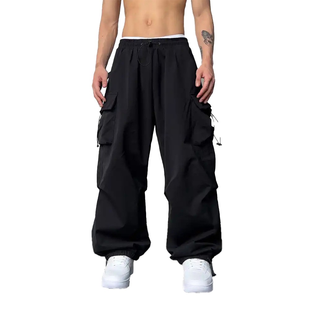 Men's Vintage Y2K Hip Hop Wide Leg Joggers for Streetwear and Casual Comfort