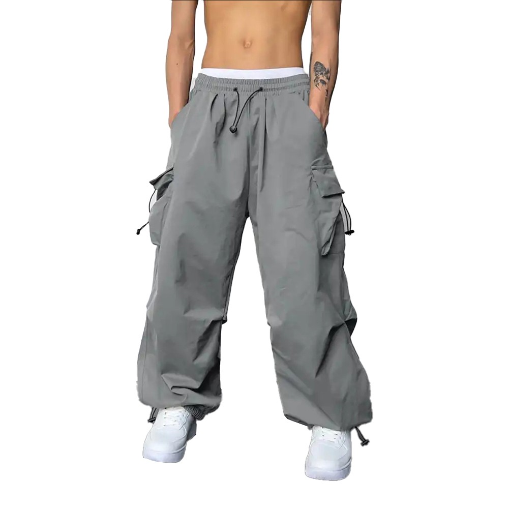 Men's Vintage Y2K Hip Hop Wide Leg Joggers for Streetwear and Casual Comfort