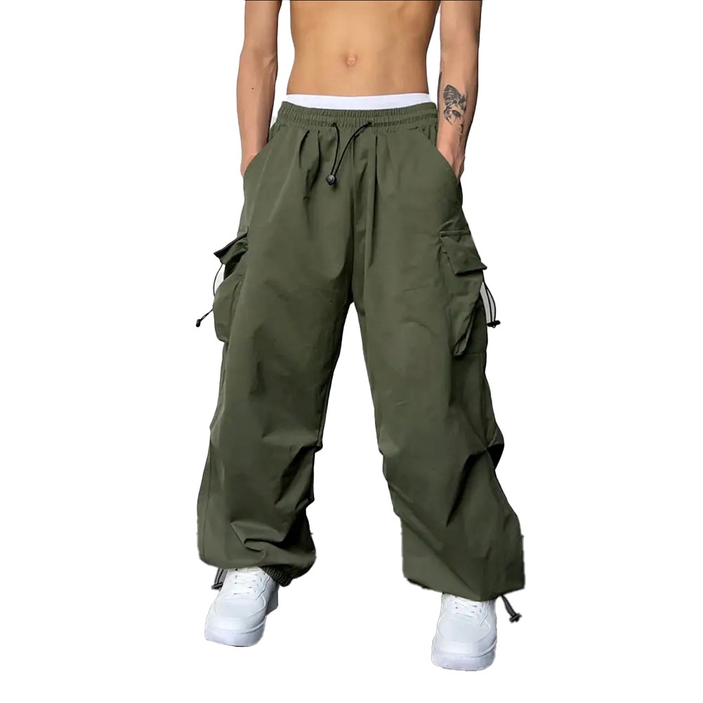 Men's Vintage Y2K Hip Hop Wide Leg Joggers for Streetwear and Casual Comfort