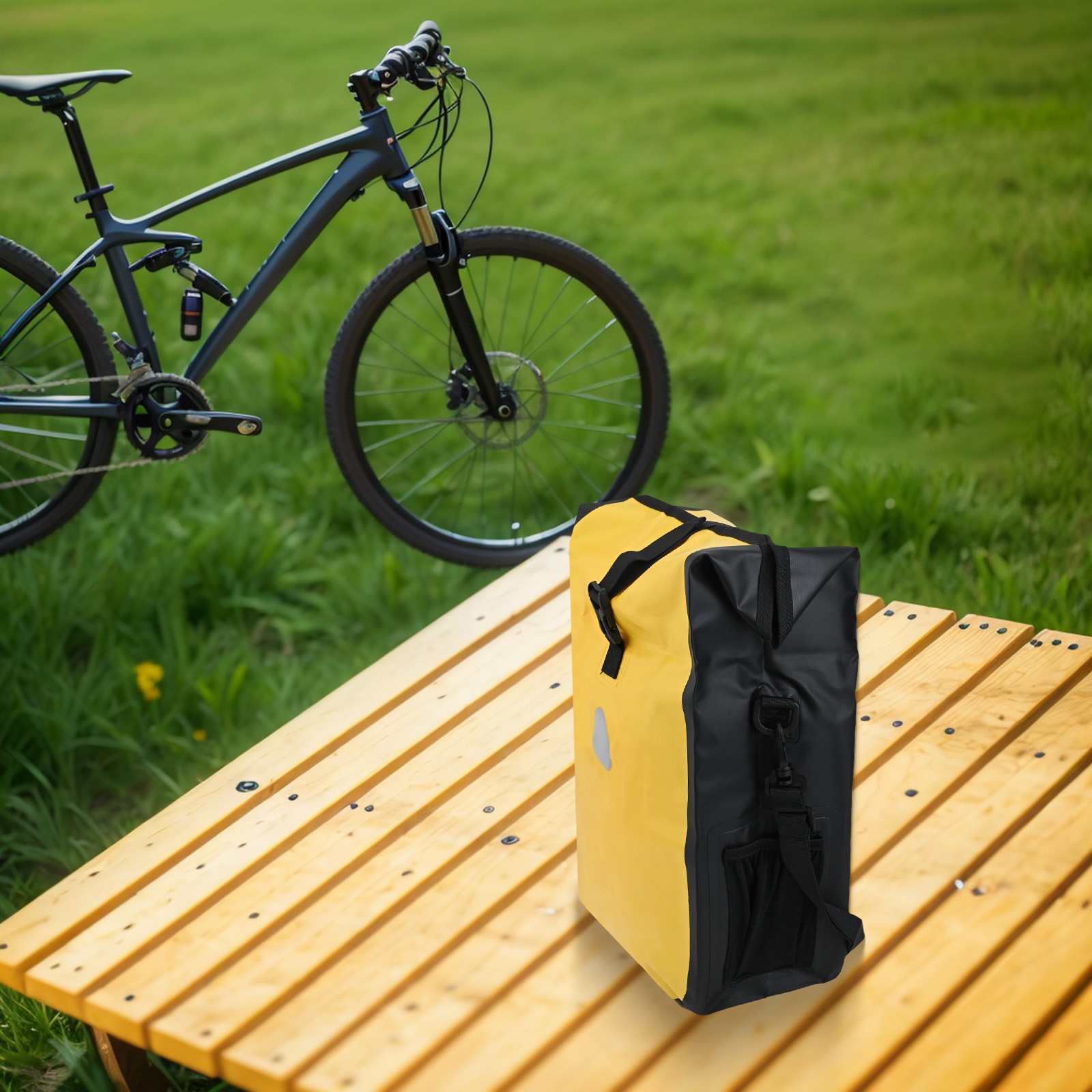 15L Waterproof Bicycle Pannier Bag Large Capacity MTB Bike Bag PVC Material - Picture 21 of 29