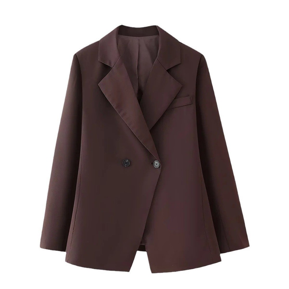Stylish Women's Long Sleeve Blazer Coat with Cuff Buttons for Casual Use - Picture 16 of 48