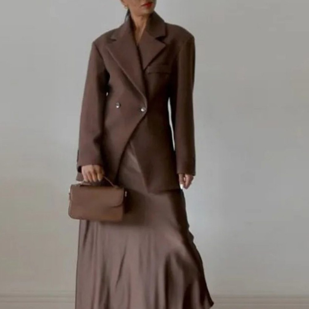 Stylish Women's Long Sleeve Blazer Coat with Cuff Buttons for Casual Use - Picture 22 of 48
