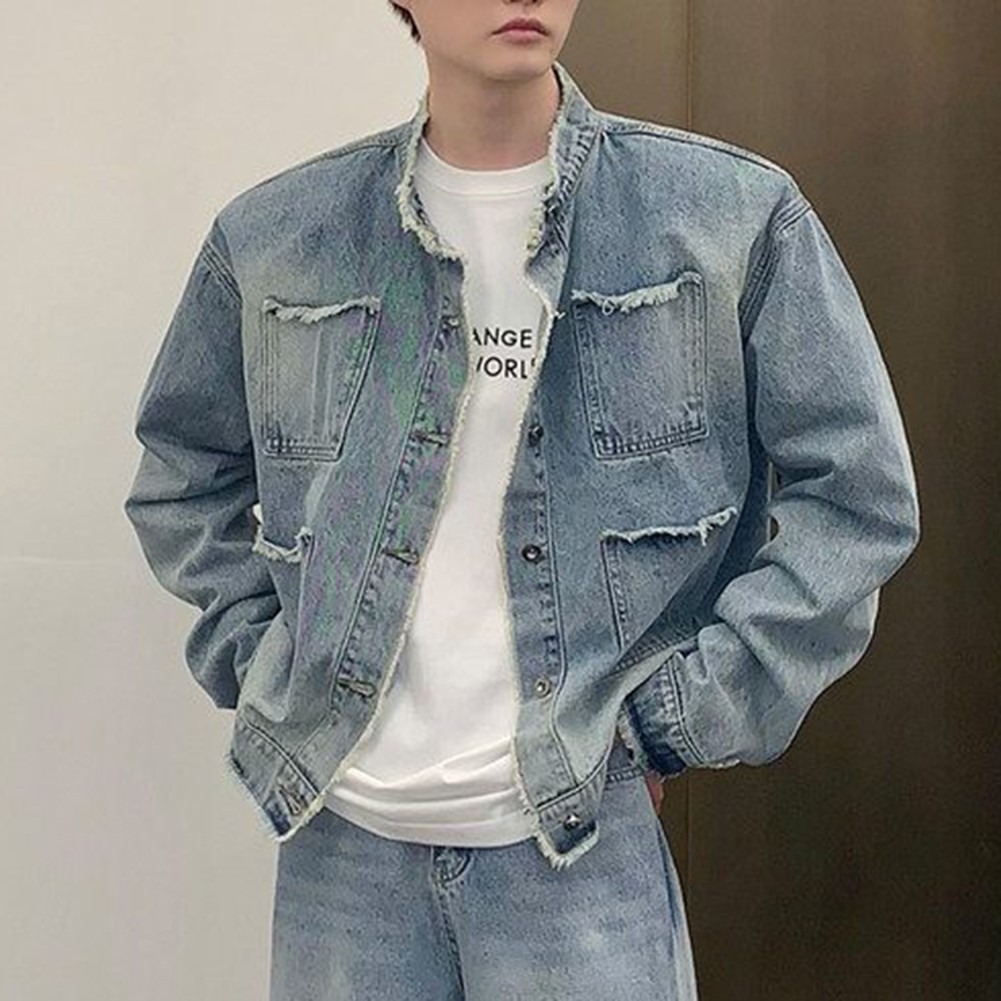Men's Fashionable Gradient Fringed Jacket Ideal for Spring and Autumn Events - Picture 19 of 47