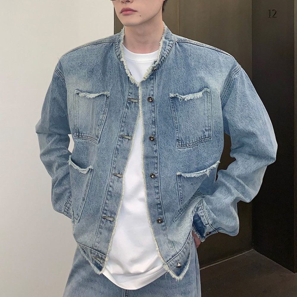 Men's Fashionable Gradient Fringed Jacket Ideal for Spring and Autumn Events - Picture 15 of 47