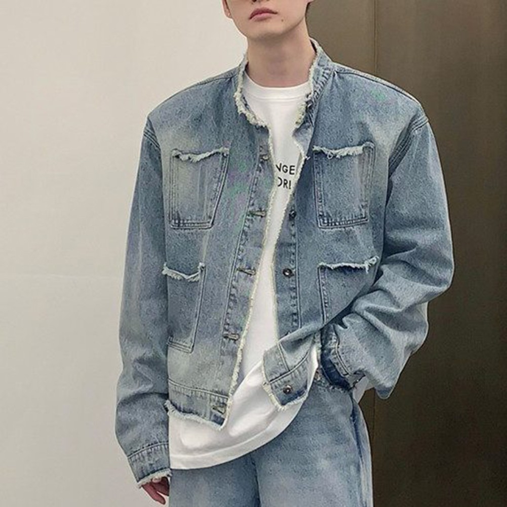 Men's Fashionable Gradient Fringed Jacket Ideal for Spring and Autumn Events - Picture 18 of 47