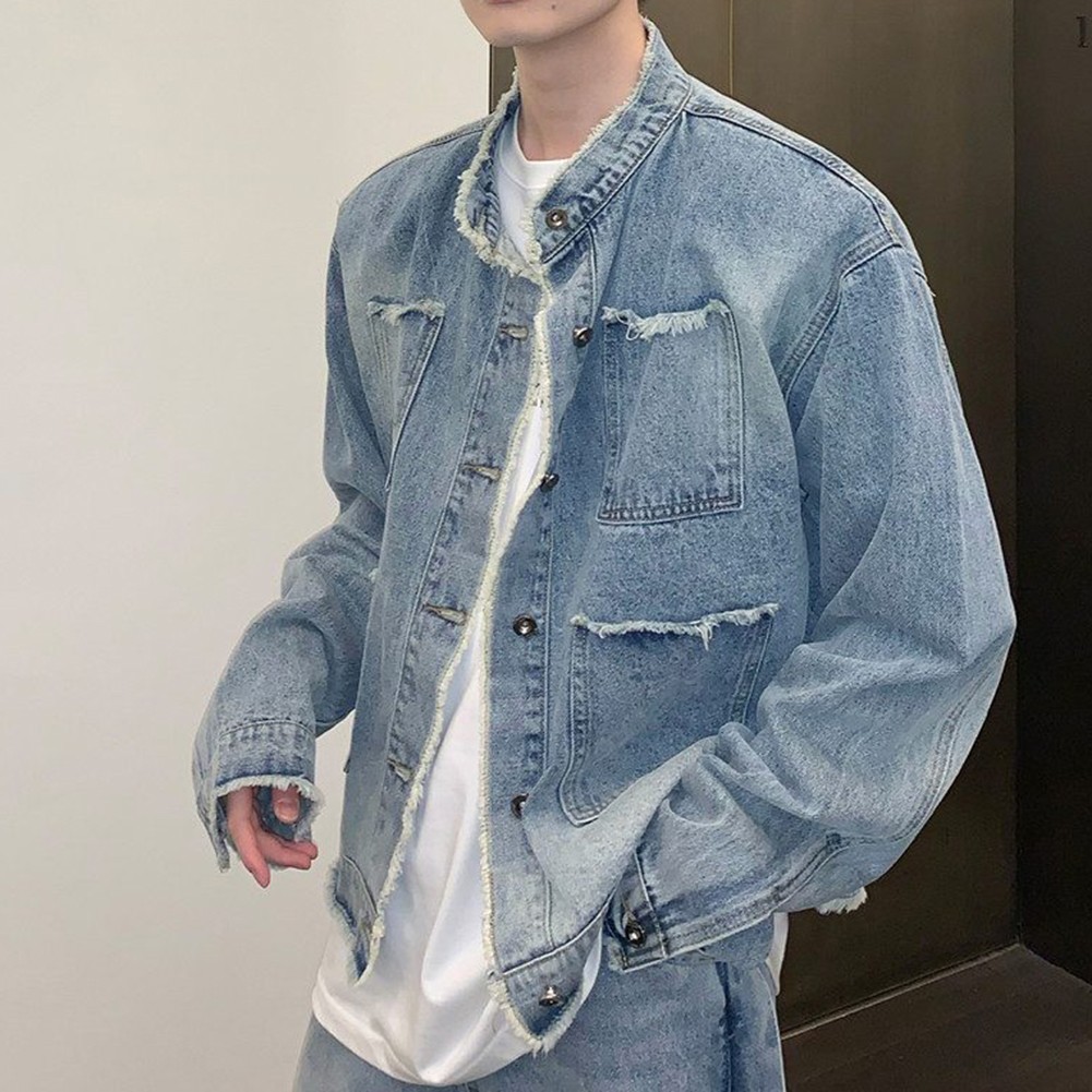 Men's Fashionable Gradient Fringed Jacket Ideal for Spring and Autumn Events - Picture 17 of 47