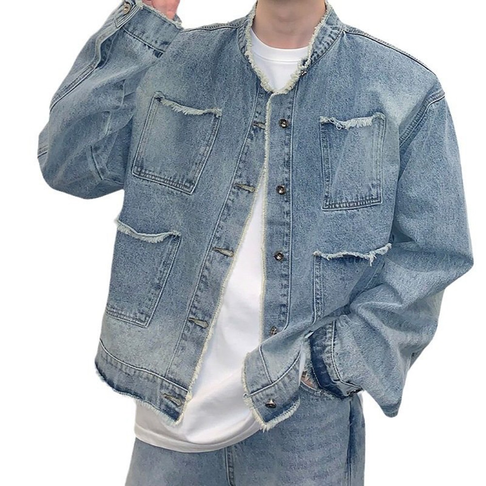 Men's Fashionable Gradient Fringed Jacket Ideal for Spring and Autumn Events - Picture 14 of 47
