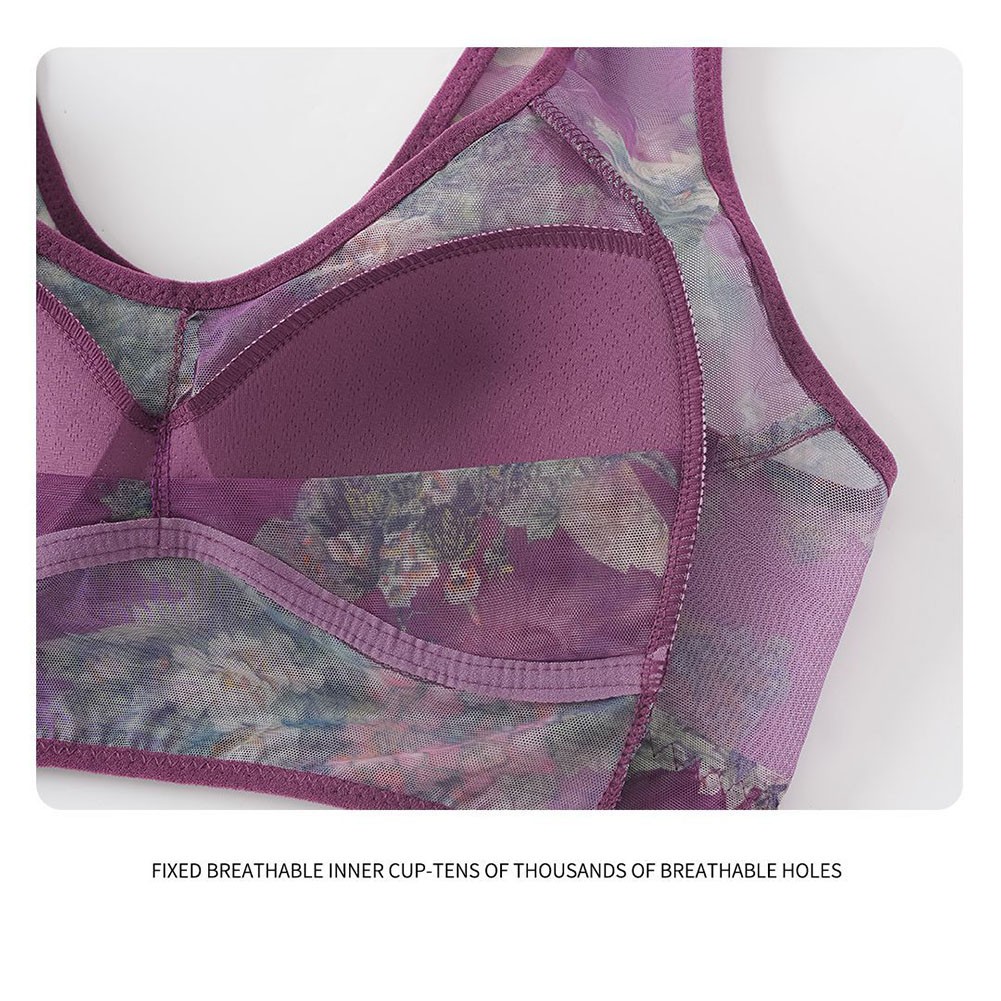 All Season Ice Silk Bra for Women with Comfort Fit Seamless Lace Design - Picture 34 of 41