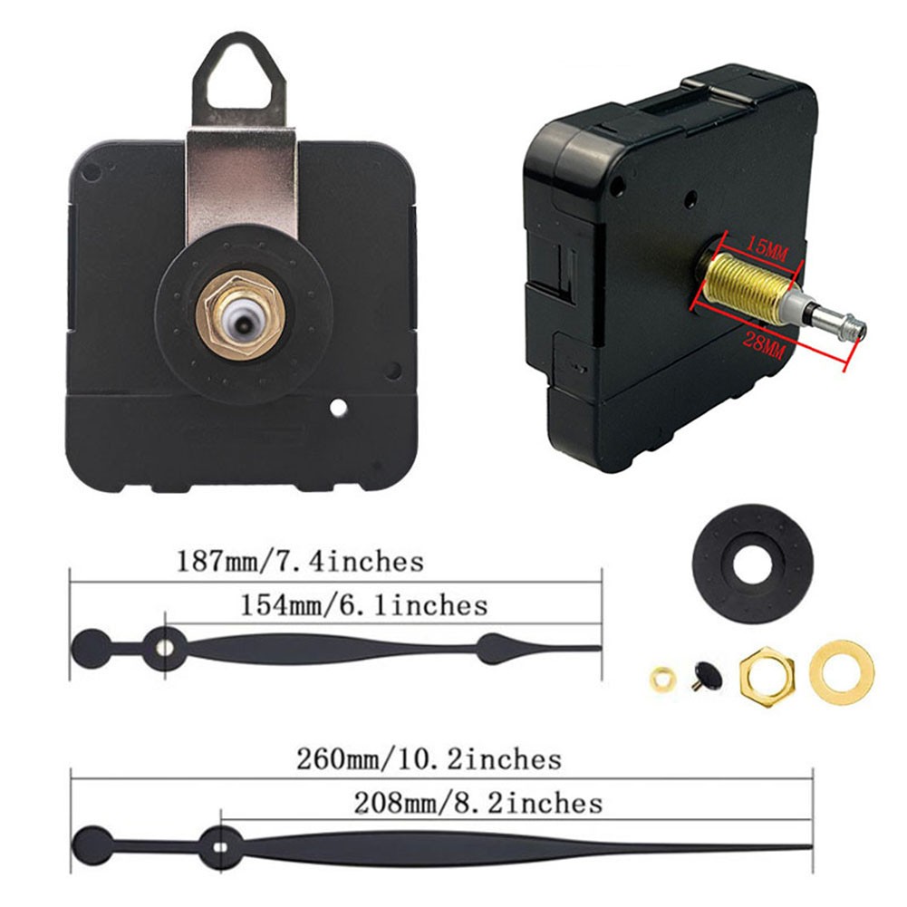 Clock Mechanism with Nut and Pointer Perfect for Personalized Projects