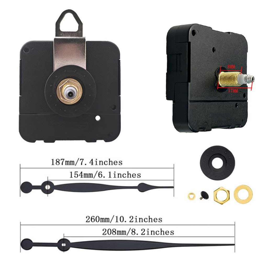 Clock Mechanism with Nut and Pointer Perfect for Personalized Projects