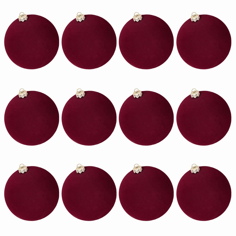 12 Velvet For Christmas Ornaments Balls for Tree Wall and Mantle Decorations - Picture 29 of 37