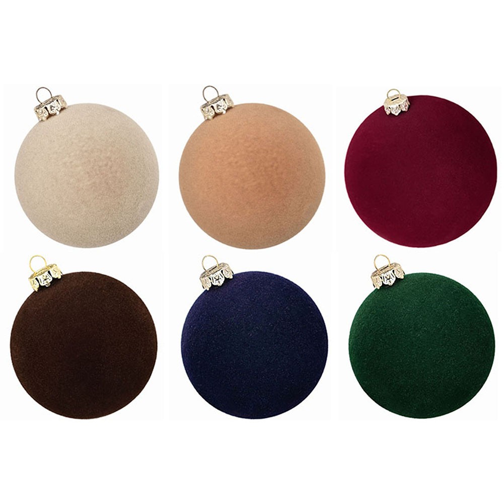 12 Velvet For Christmas Ornaments Balls for Tree Wall and Mantle Decorations - Picture 37 of 37