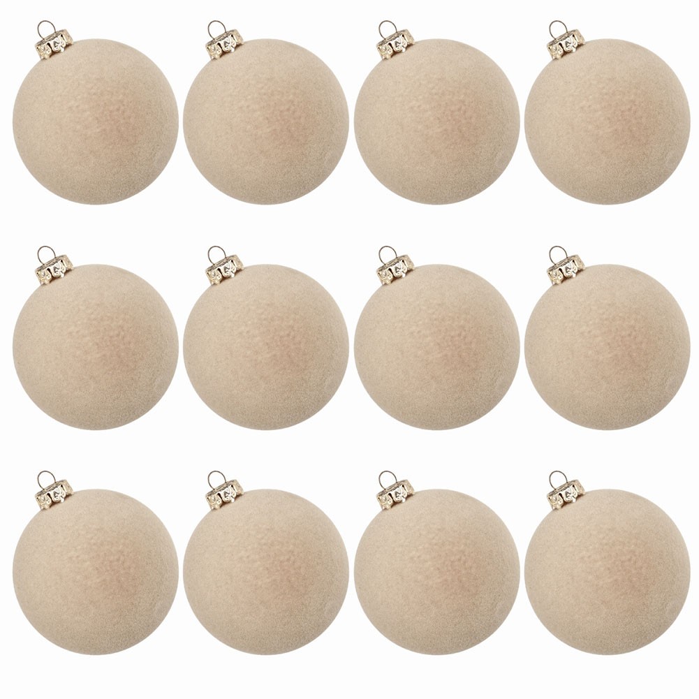 12 Velvet For Christmas Ornaments Balls for Tree Wall and Mantle Decorations - Picture 16 of 37