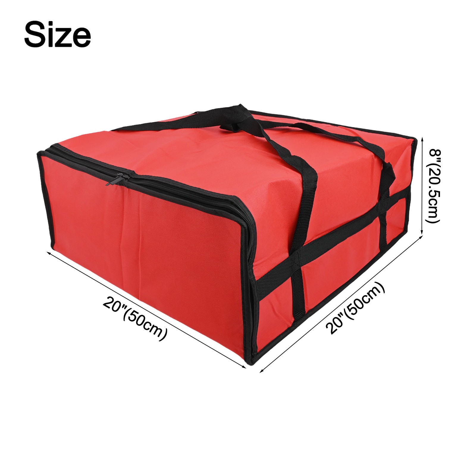 Insulated Pizza Delivery Bag Food Bag Insulated Grocery Bag Black And Red - Picture 49 of 51
