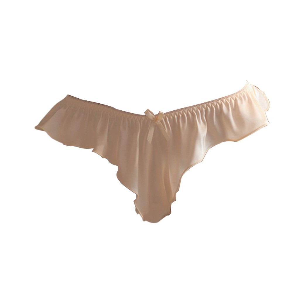 Hot Thongs Women Satin Sexy Panties Briefs Ruffle Underwear Lingerie in Pink - Picture 18 of 26