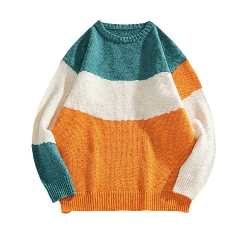 Trendy Mens Loose Round Neck Cardigan Pullover Sweater in Multiple Colors - Picture 15 of 16