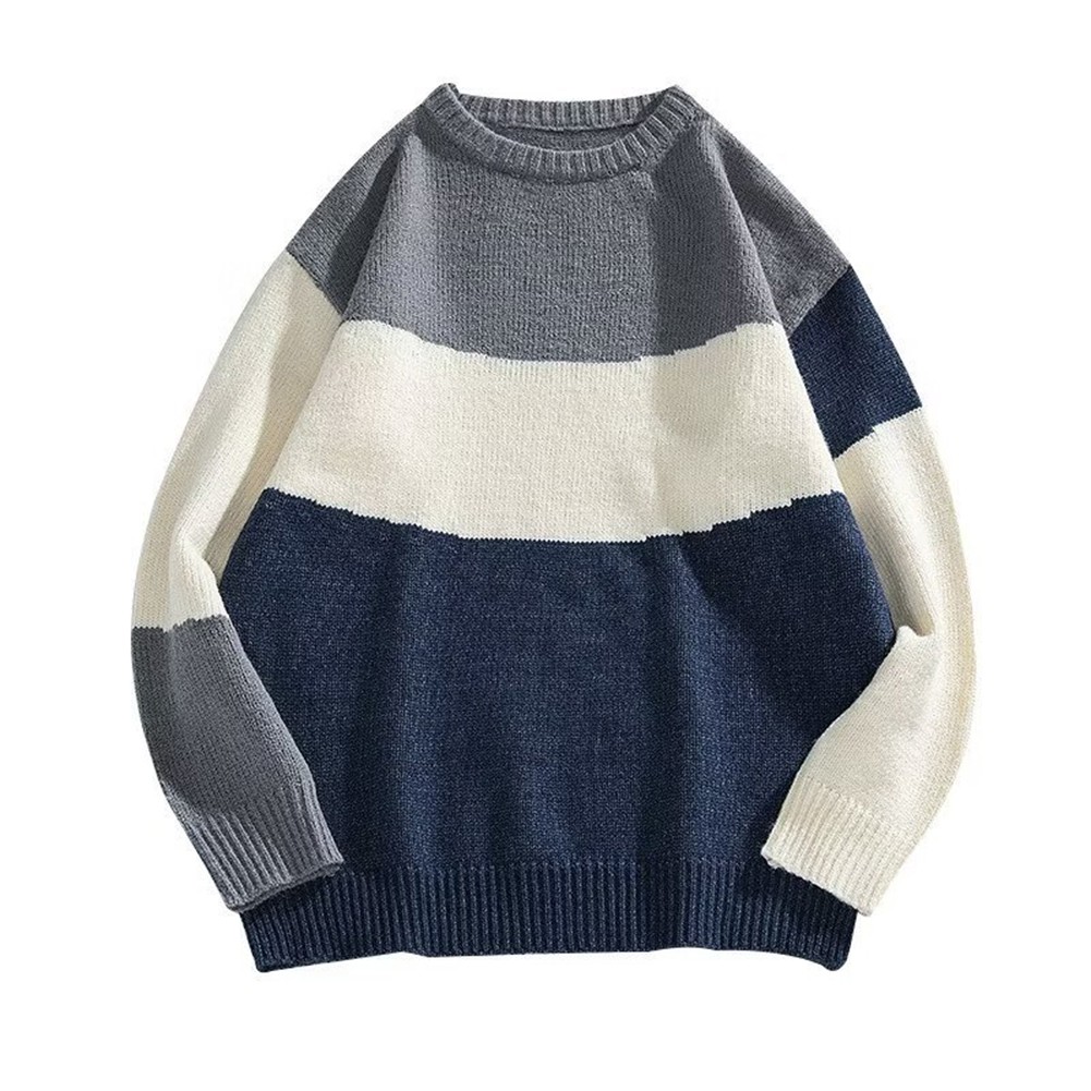 Trendy Mens Loose Round Neck Cardigan Pullover Sweater in Multiple Colors - Picture 13 of 16