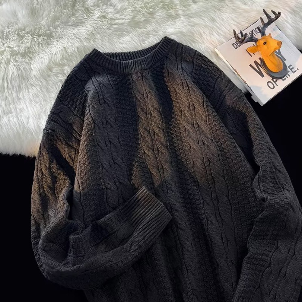 Cable Knit Pullover Relaxed Fit Mens Sweater Designed for Everyday Comfort - Picture 9 of 15