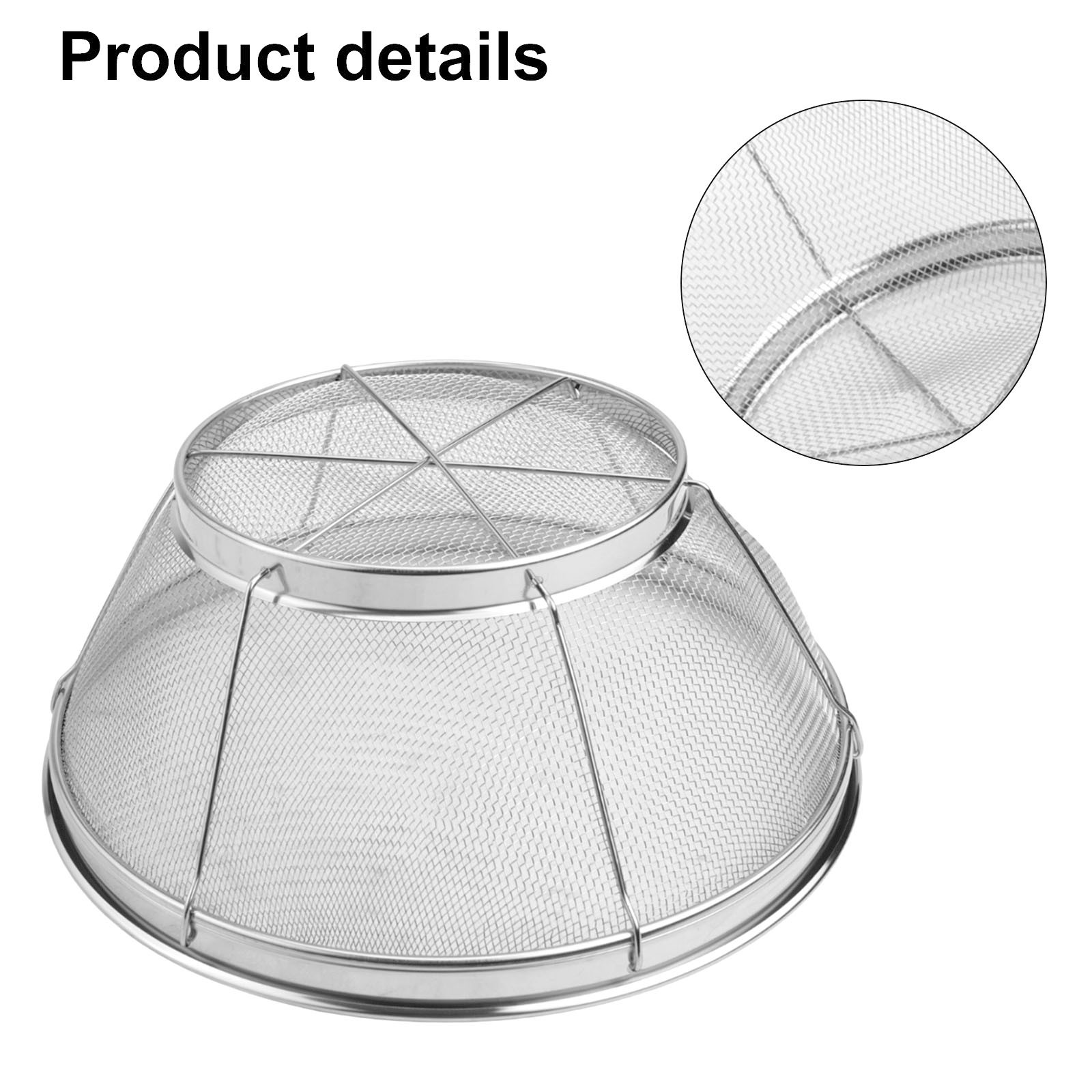 Large Metal Fine Mesh Pasta Strainer for Rice Quinoa Yogurt Durability-image