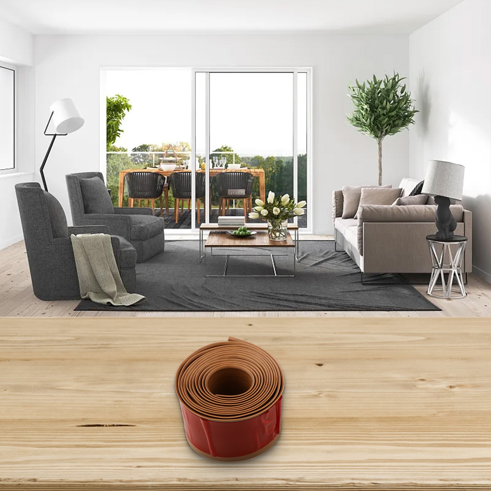 Pegatina autoadhesiva de PVC para decoración del hogar con borde de línea de zócalo impermeable - Imagen 42 de 48