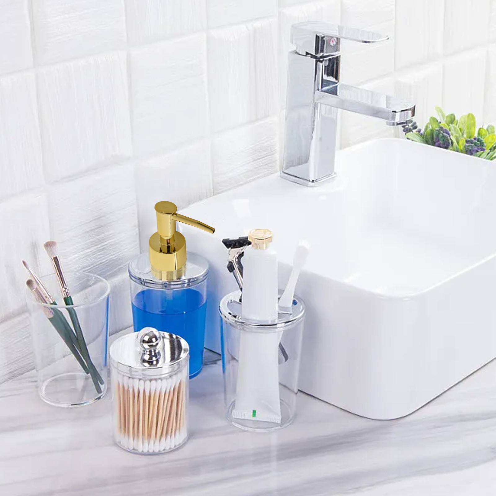 Modern and Functional Soap Dispenser Replacement Compatible with Most Bottles