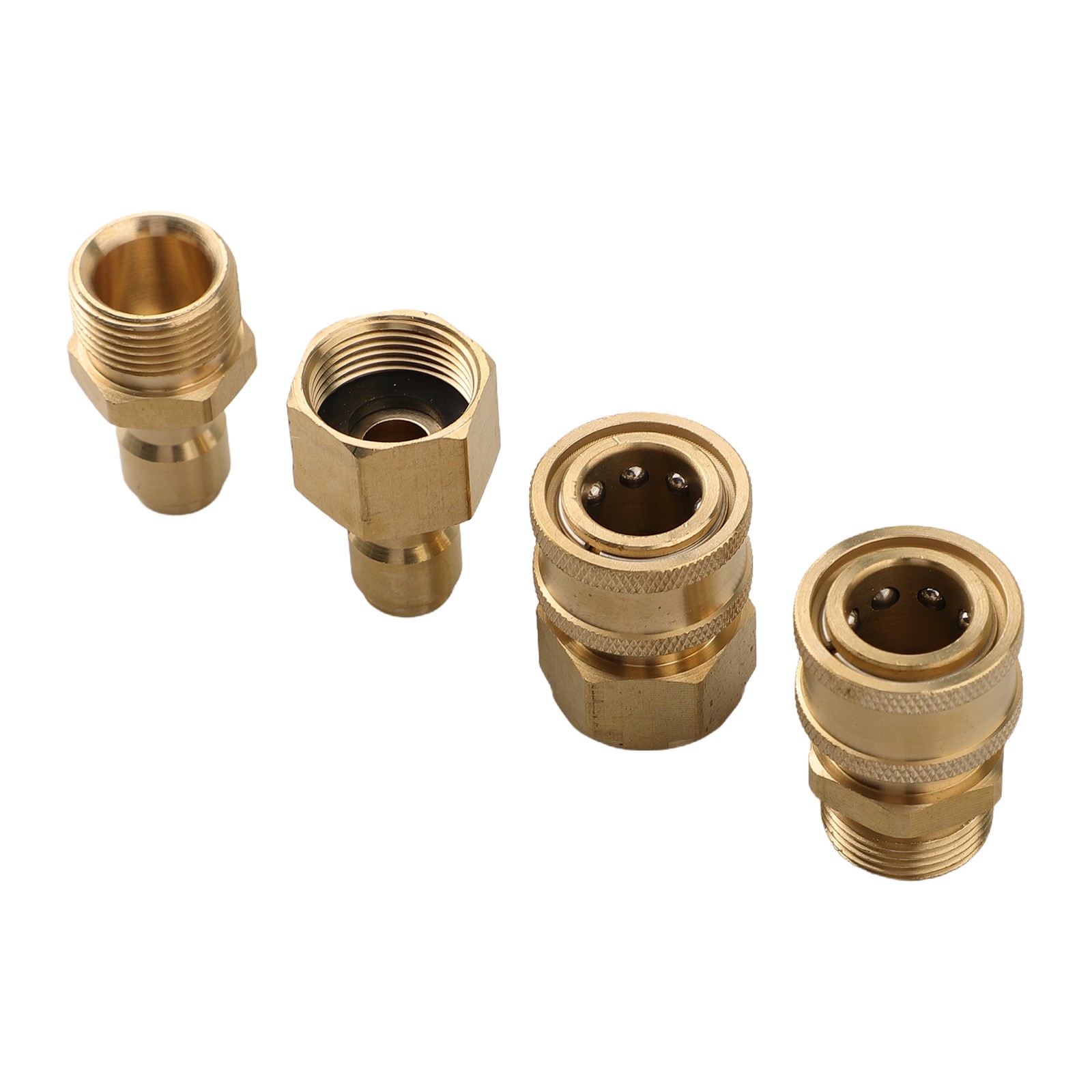 Quick Connect Brass Adapters 4pcs for High For Pressure Washer Hose Connection