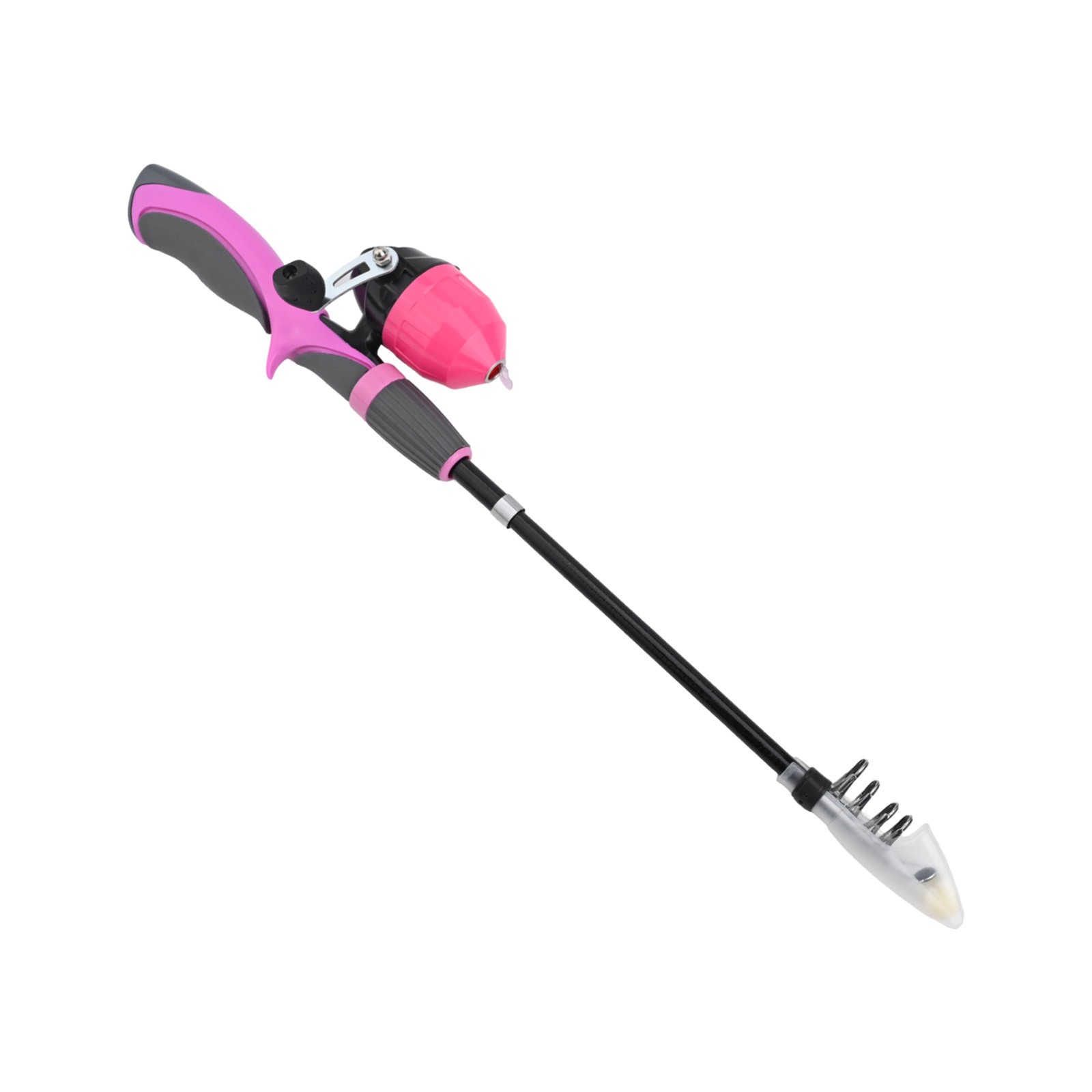 Fishing Rod Fishing Reel 1set 34cm-130cm Orange Pink For Travel Parent-Child - Picture 30 of 38