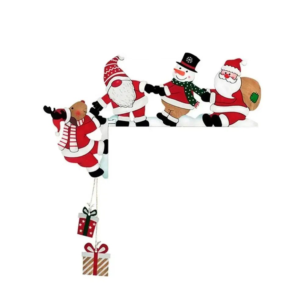 Creative Wooden Santa Claus Corner Decoration for Enhancing Your Holiday Decor