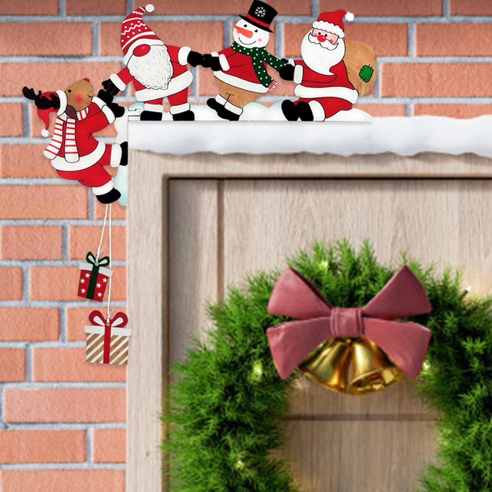 Creative Wooden Santa Claus Corner Decoration for Enhancing Your Holiday Decor