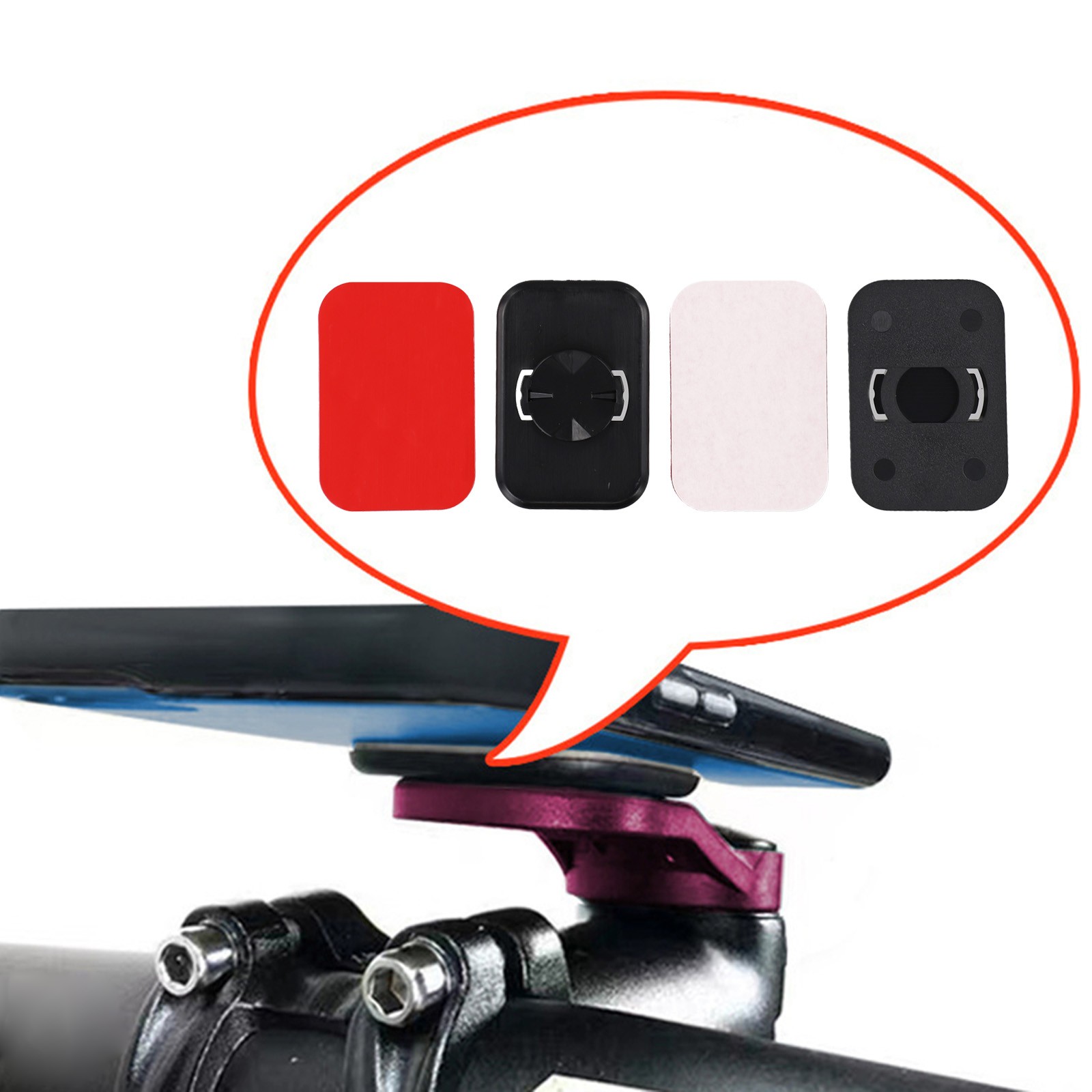Klebeschablone Adapter für Handyhalter an Fahrradcomputer Halterung - Bild 28 von 36