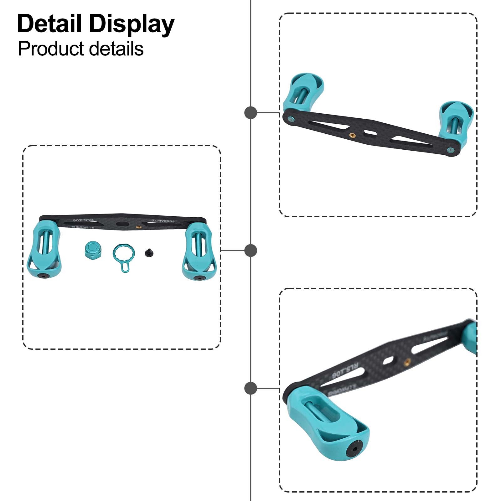 Premium Baitcastrolle Wippgriff Kohlefasermaterial Größe 105 mm - Bild 50 von 83