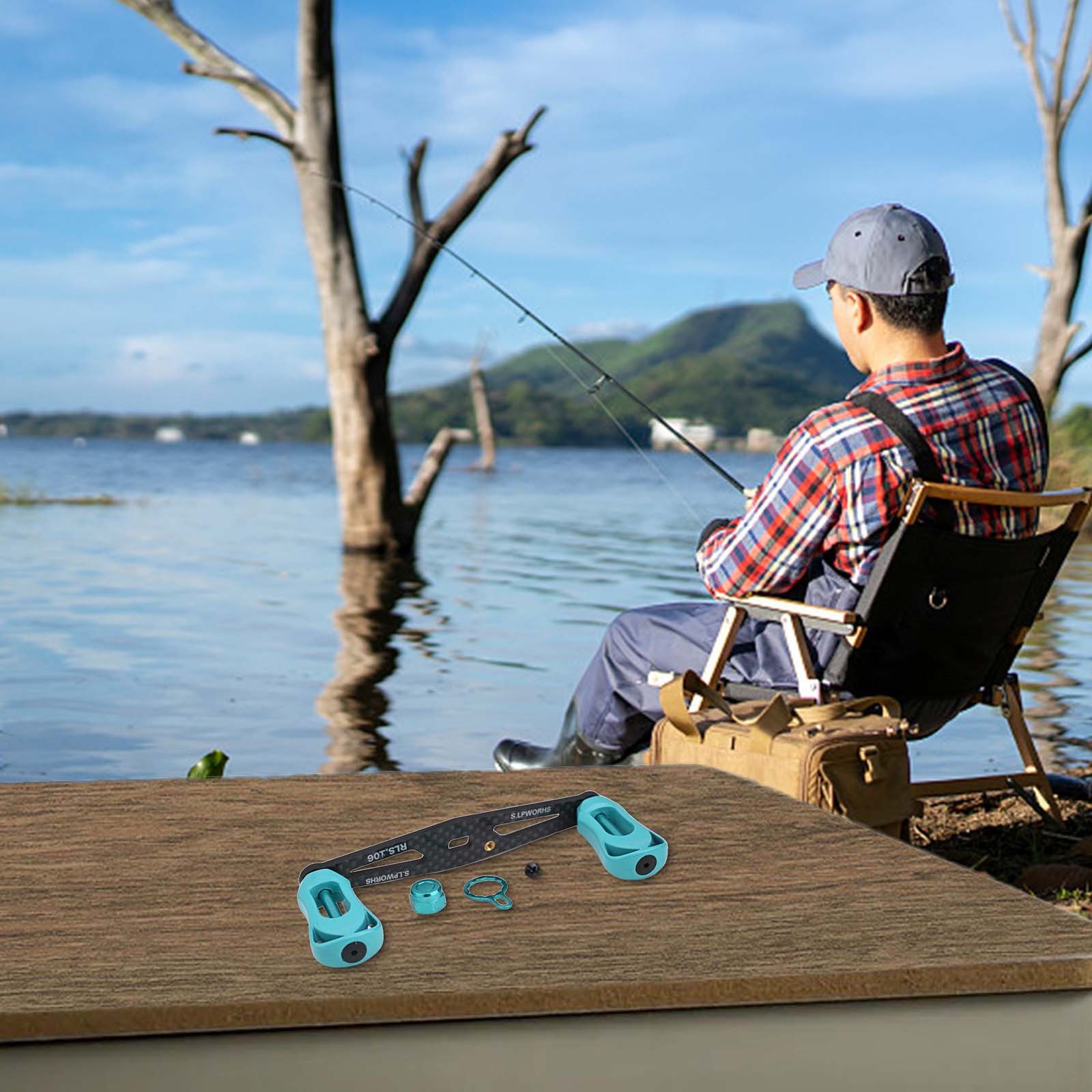 Premium Baitcastrolle Wippgriff Kohlefasermaterial Größe 105 mm - Bild 49 von 83