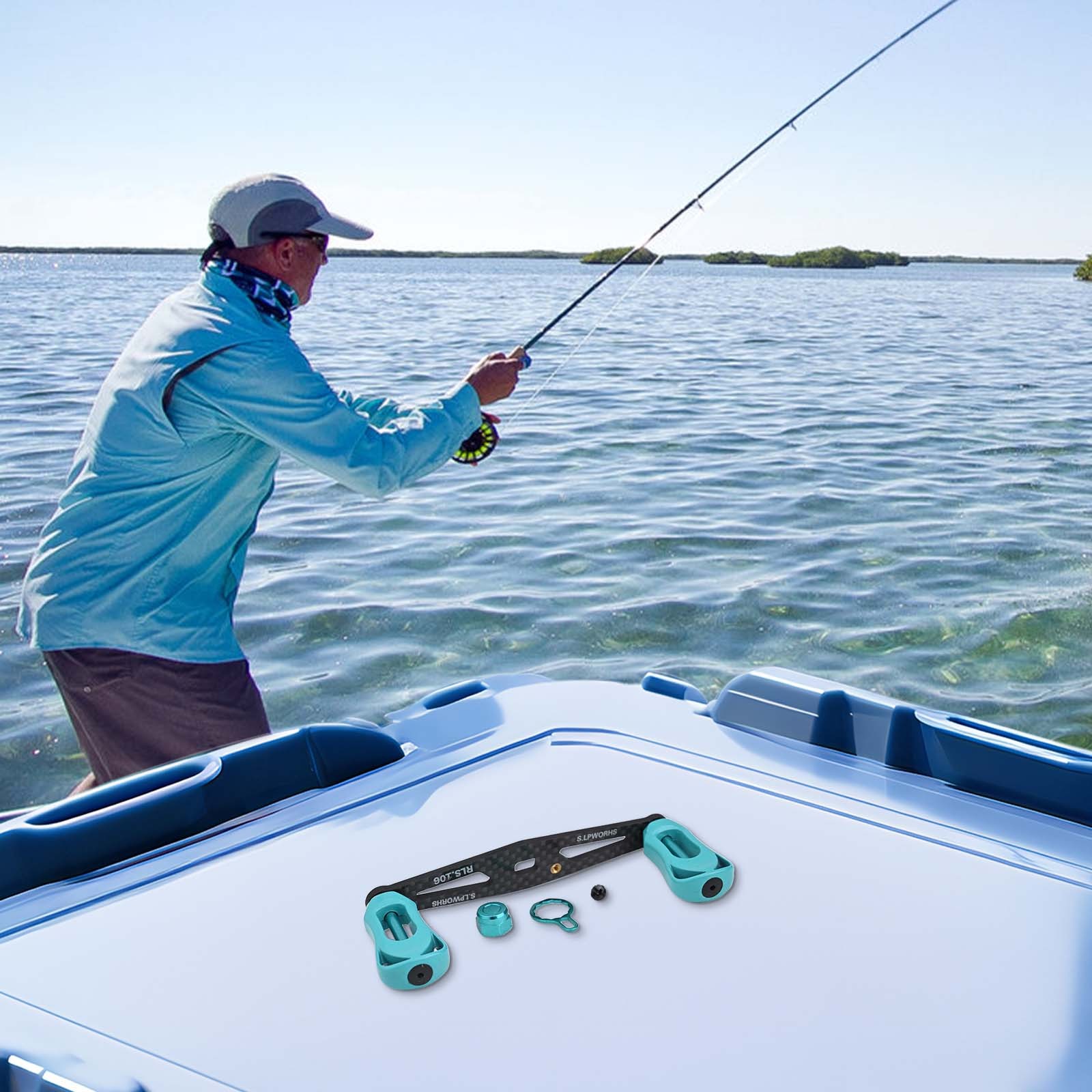 Premium Baitcastrolle Wippgriff Kohlefasermaterial Größe 105 mm - Bild 48 von 83