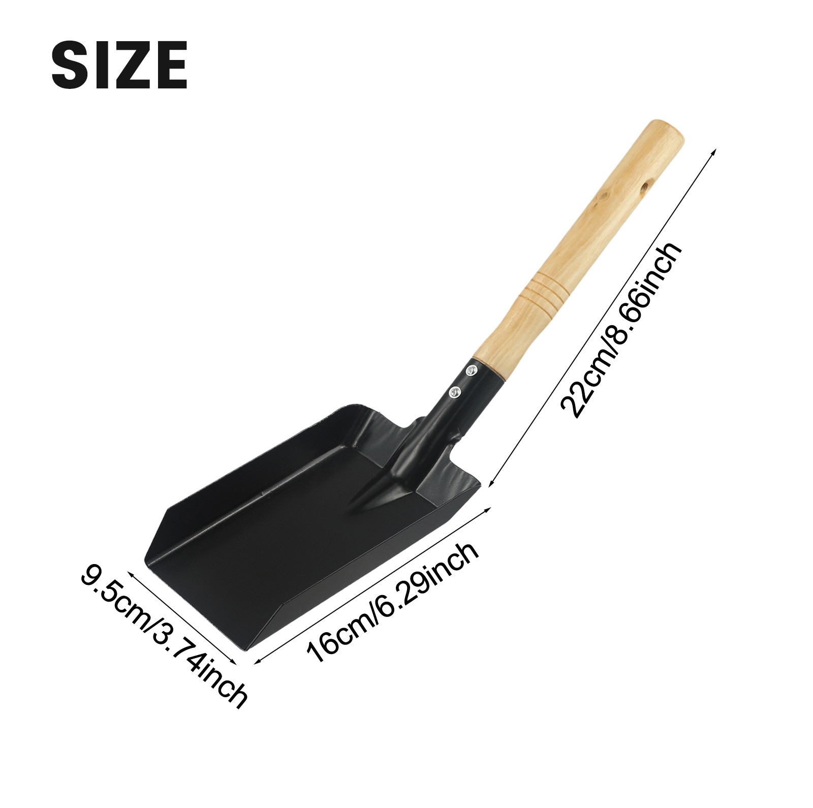 Chimney Shovel Fireplace Tool Steel Dustpan Ash Shovel Cleaning For Fireplaces