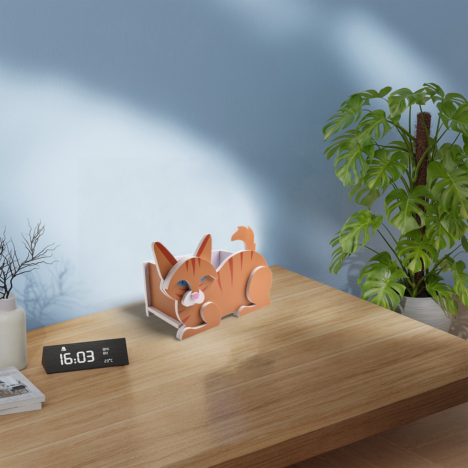 Pots à plantes supports officiel de plantes chat siamois 13,39 * 7,87 pouces 1 pièce ha