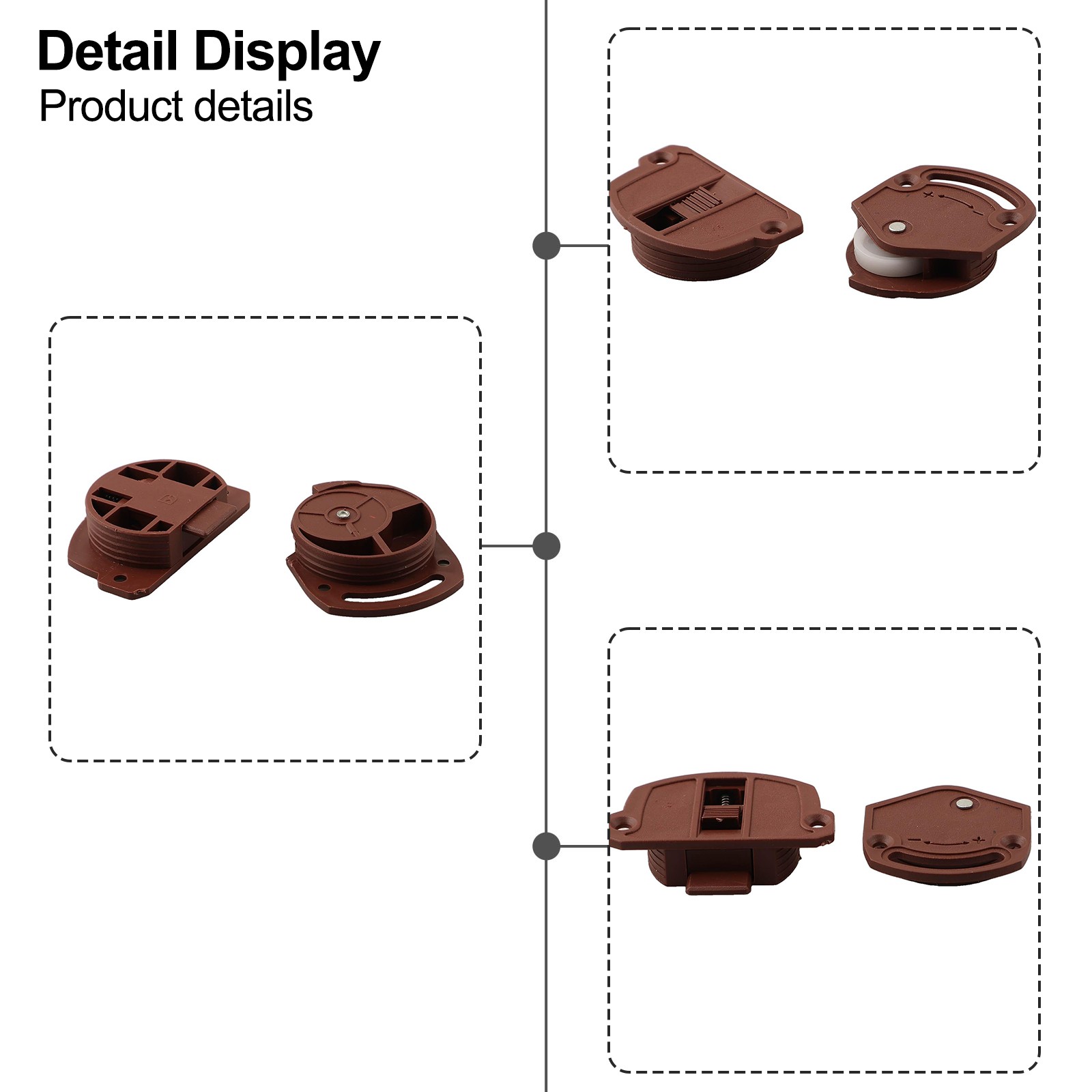 Nylon Plastic Sliding Door Wheel Set Includes All Necessary Components