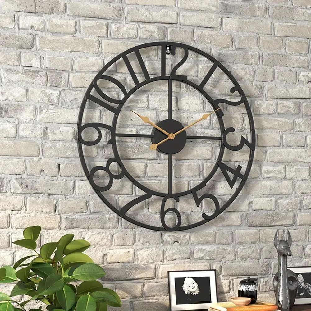 Stilvolle Wanduhr aus Metall für den Außenbereich perfekt für Garten und für - Bild 4 von 52