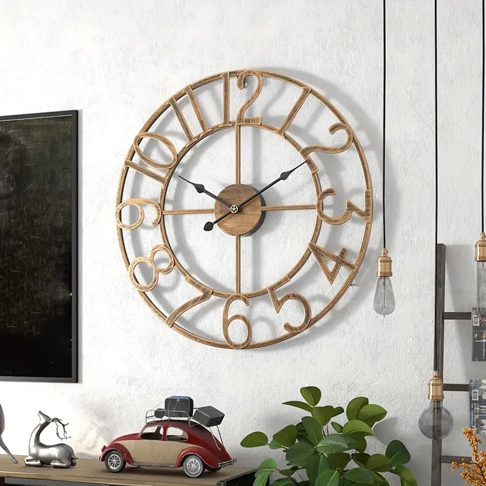 Stilvolle Wanduhr aus Metall für den Außenbereich perfekt für Garten und für - Bild 2 von 52