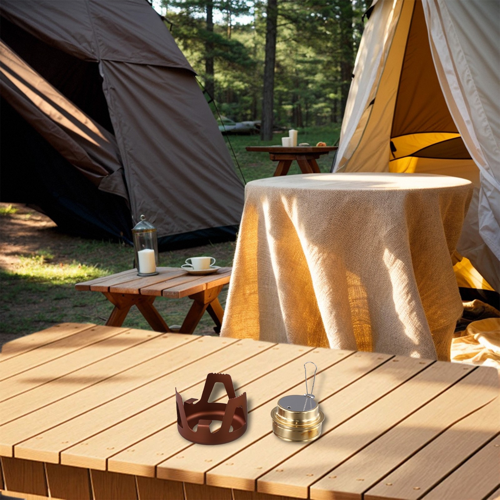 Backpacking Camping Wanderkocher Spirituskocher effizientes Belüftungsdesign - Bild 13 von 40