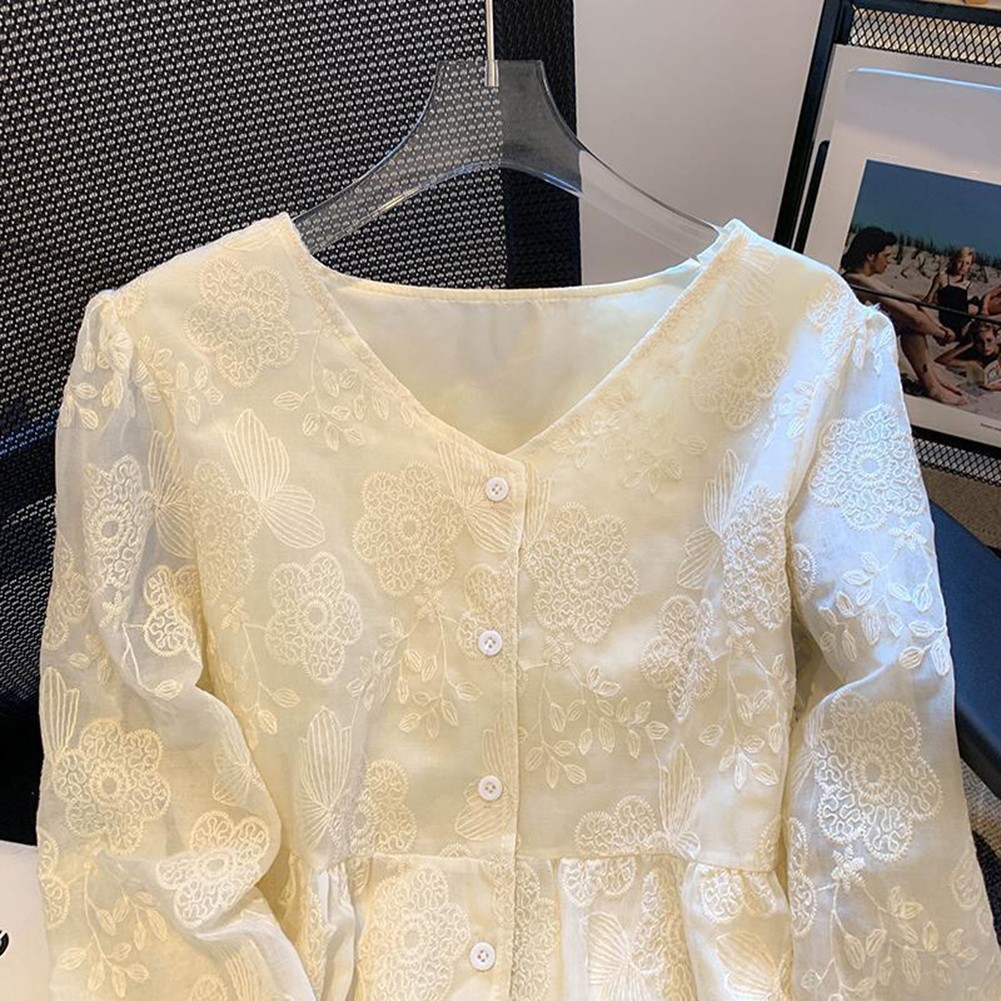 Long Sleeve Shirts Shirts Apricot Blouse M-XXL Polyester Women Long Sleeve - Picture 15 of 28
