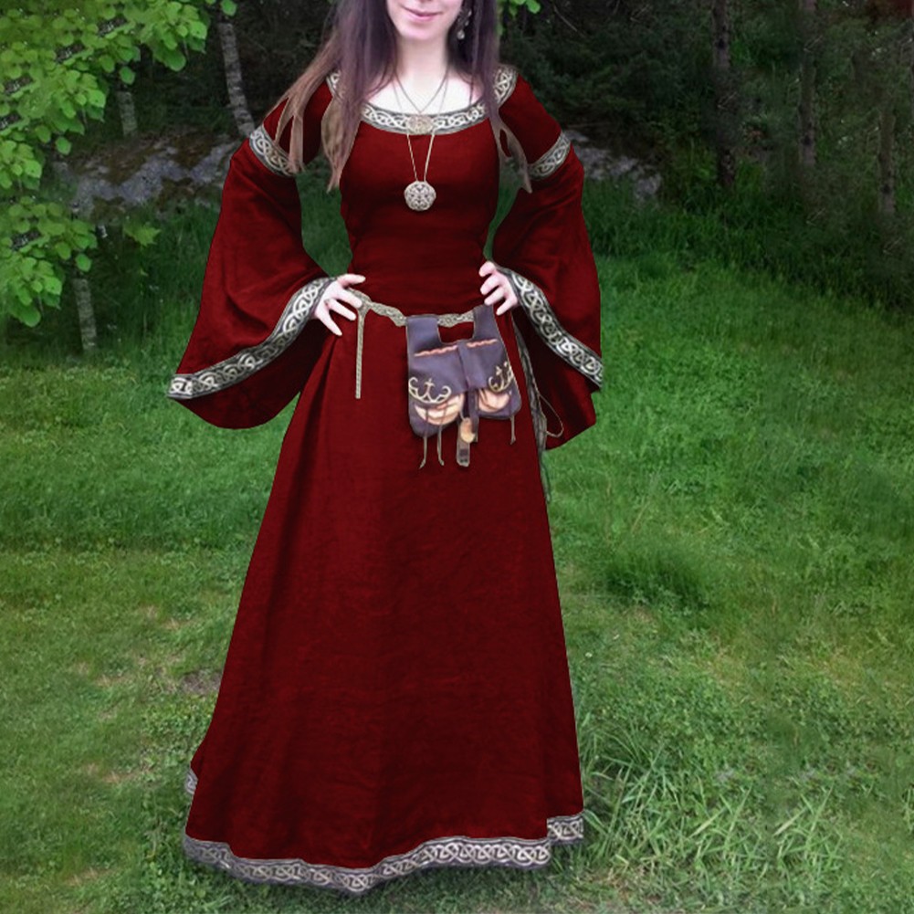Long Sleeve Women Renaissance Dress Gothic Style for Performance Events - Picture 8 of 18