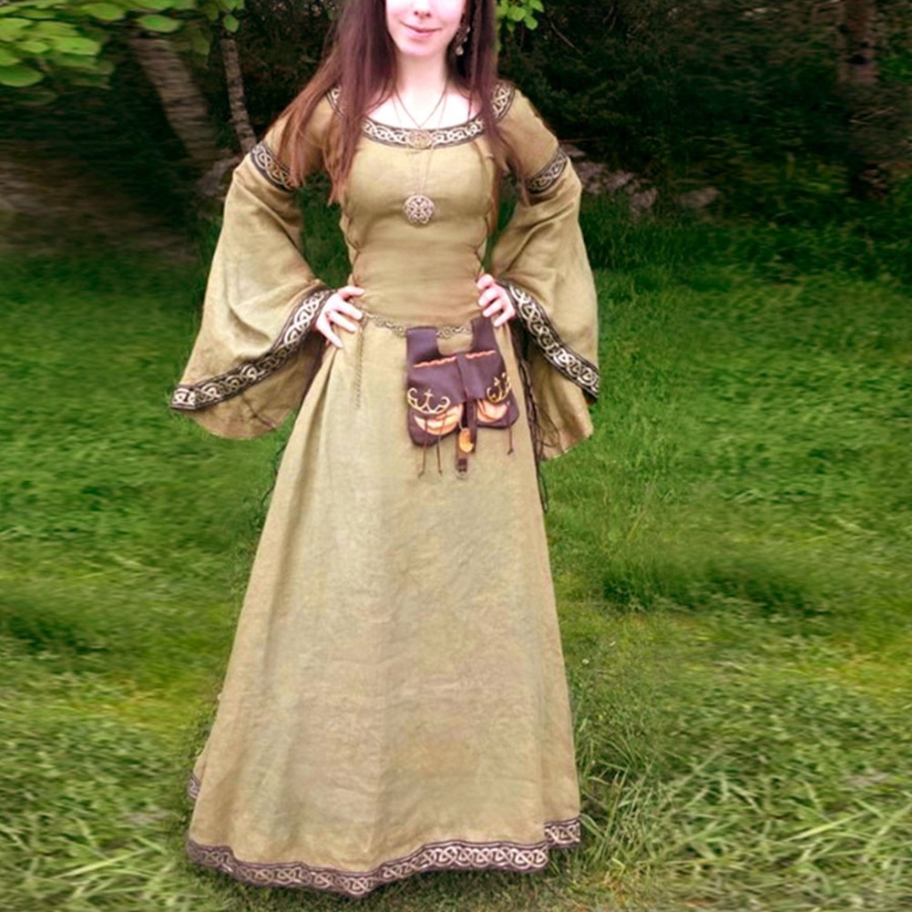 Long Sleeve Women Renaissance Dress Gothic Style for Performance Events - Picture 14 of 18