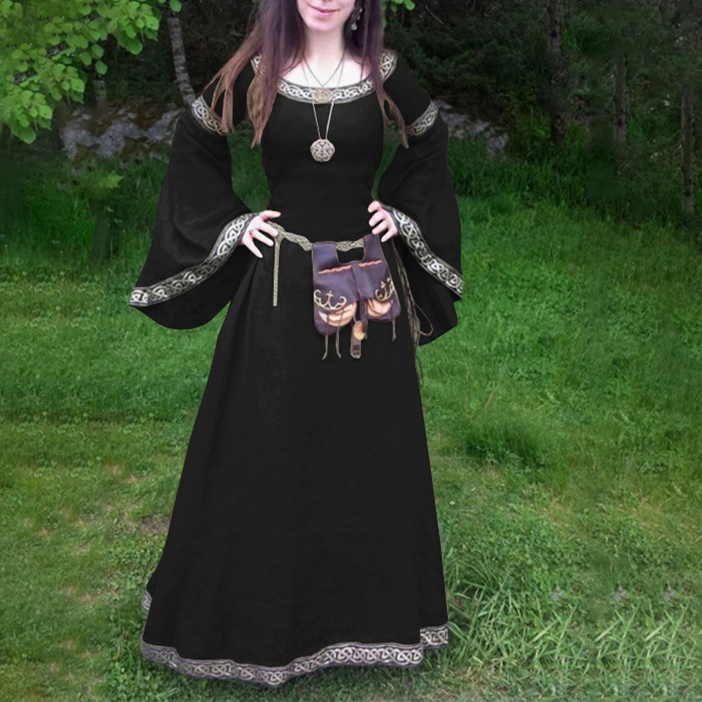Long Sleeve Women Renaissance Dress Gothic Style for Performance Events - Picture 12 of 18