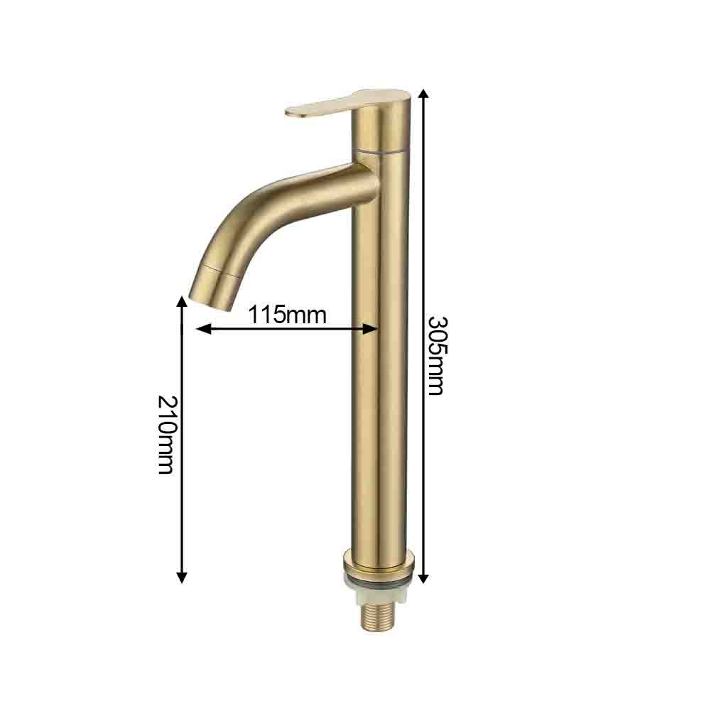 Grifo de lavabo de baño de uso cómodo grifo frío experiencia ergonómica - Imagen 14 de 14