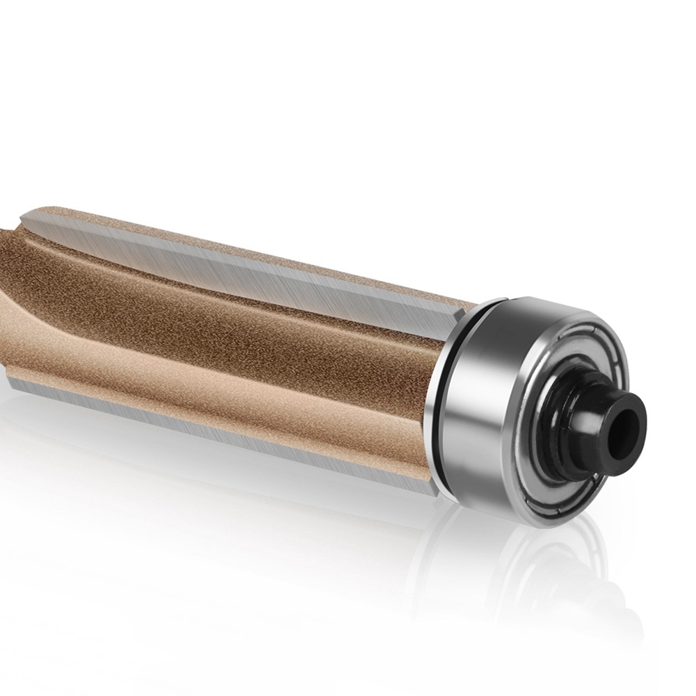 Closed Bearing Roller Design on 6mm Trim Router Bit for Precision Work