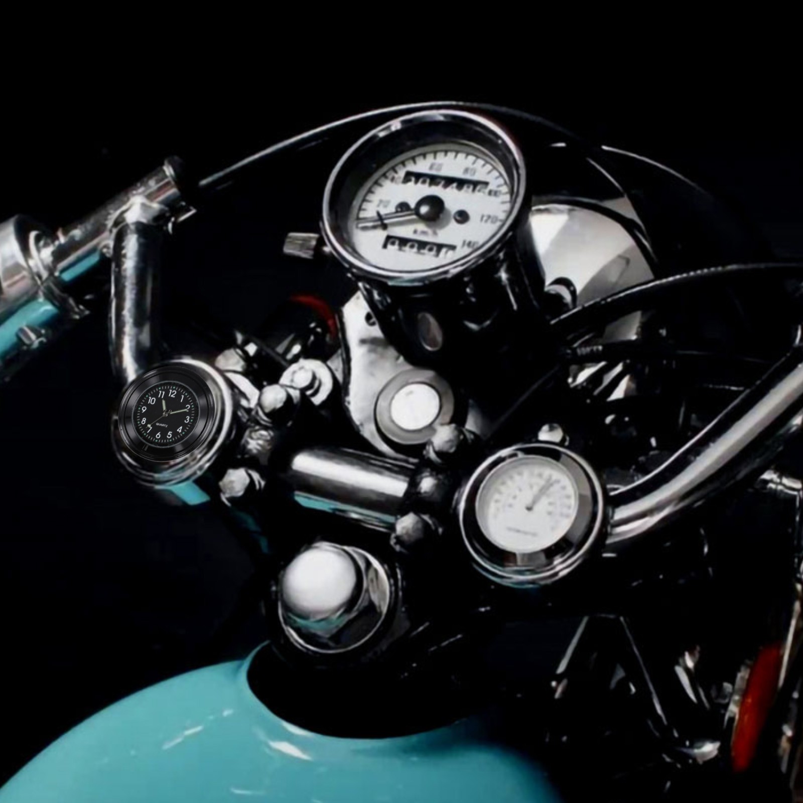 Bike Accessories Handlebar Clock And Thermometer Convenient And Stylish - Picture 37 of 42