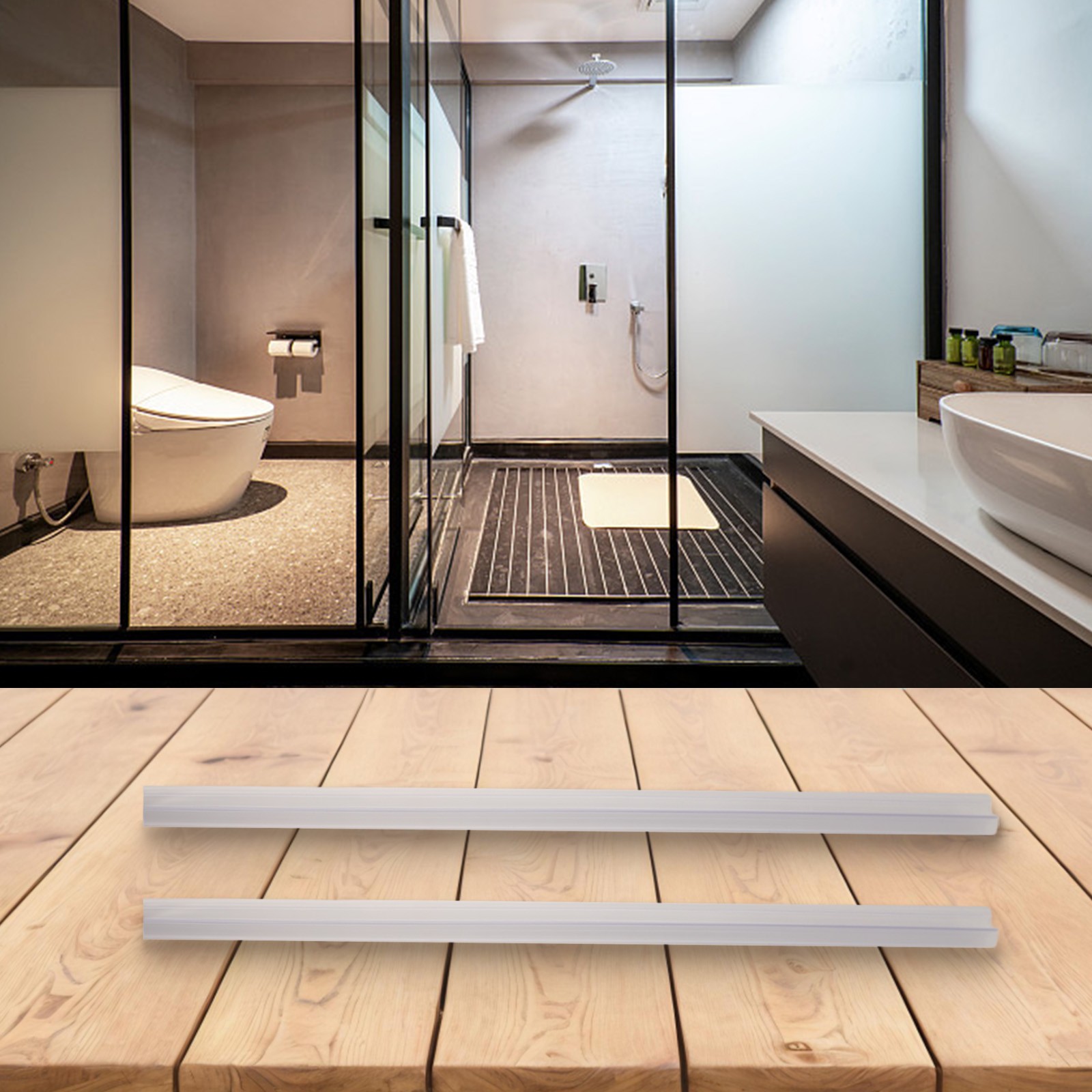 Flexibilität Duschdichtung Zubehör Wasserdicht Badezimmer Ersatzdichtung - Bild 21 von 28